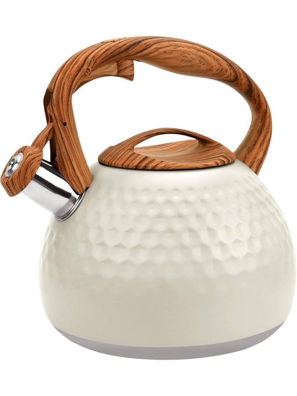 GGC 3.1QT White Stainless Steel Whistling Tea Kettles For Kitchen Stove Top